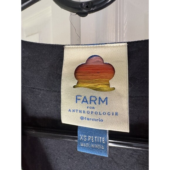 Farm Rio Anthropologie Womens  XS  Floral Puff Sleeve Mini Dress Excellent - Picture 2 of 3